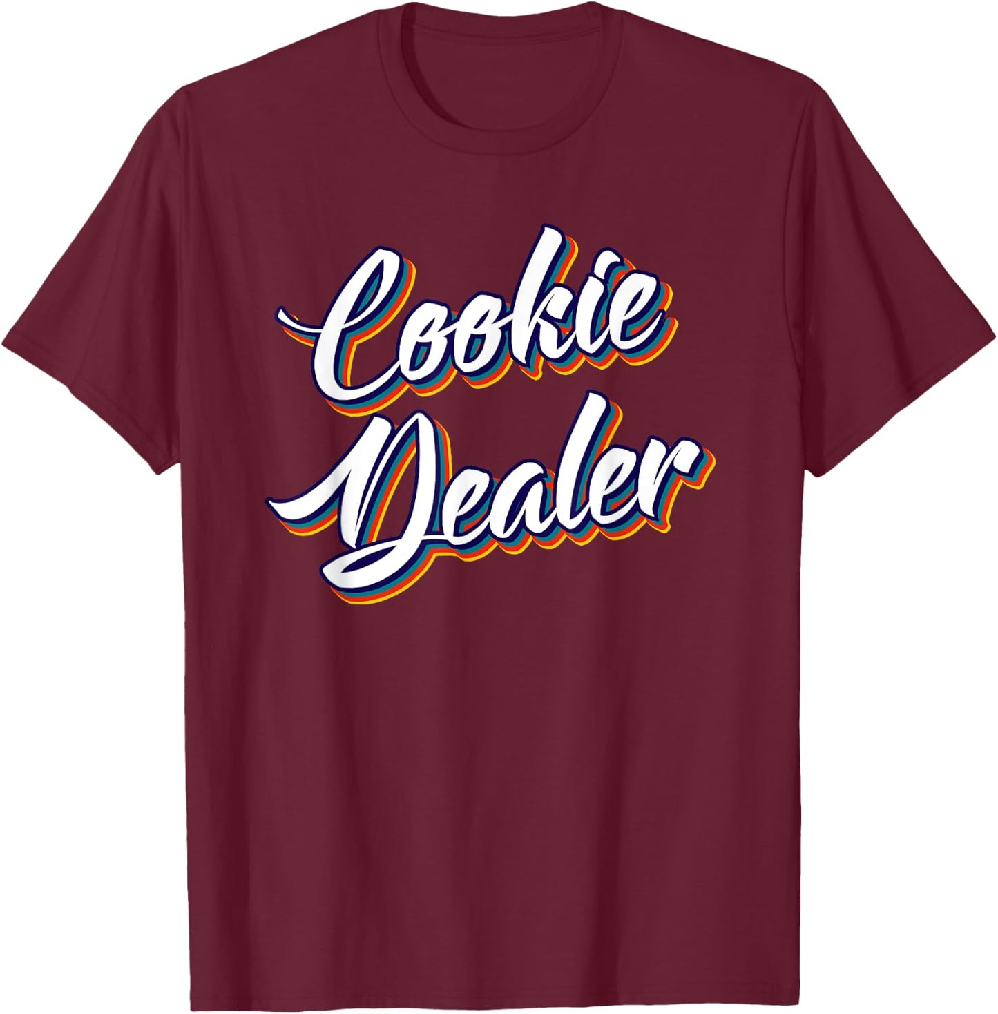 Retro Cookie Dealer Tester Sweets Cookies Baker T-Shirt - T-Shirt | Maroon
