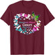 Butterfly Metastatic Breast Cancer Green Teal Pink Ribbon T-Shirt - T-Shirt | Maroon