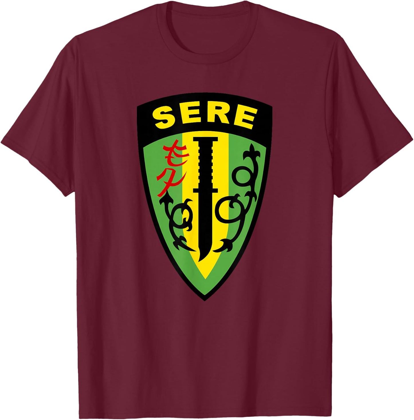 SERE Survival Evasion Resistance Escape School T-Shirt - T-Shirt | Maroon