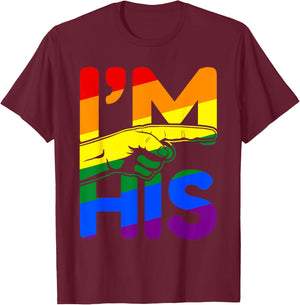 I'm His He's Mine Gay Couples Im His Hes Mine Quote Im His T-Shirt - T-Shirt | Maroon