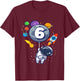 6th Birthday Astronaut 6 Year Old Birthday Boy T-Shirt - T-Shirt | Maroon