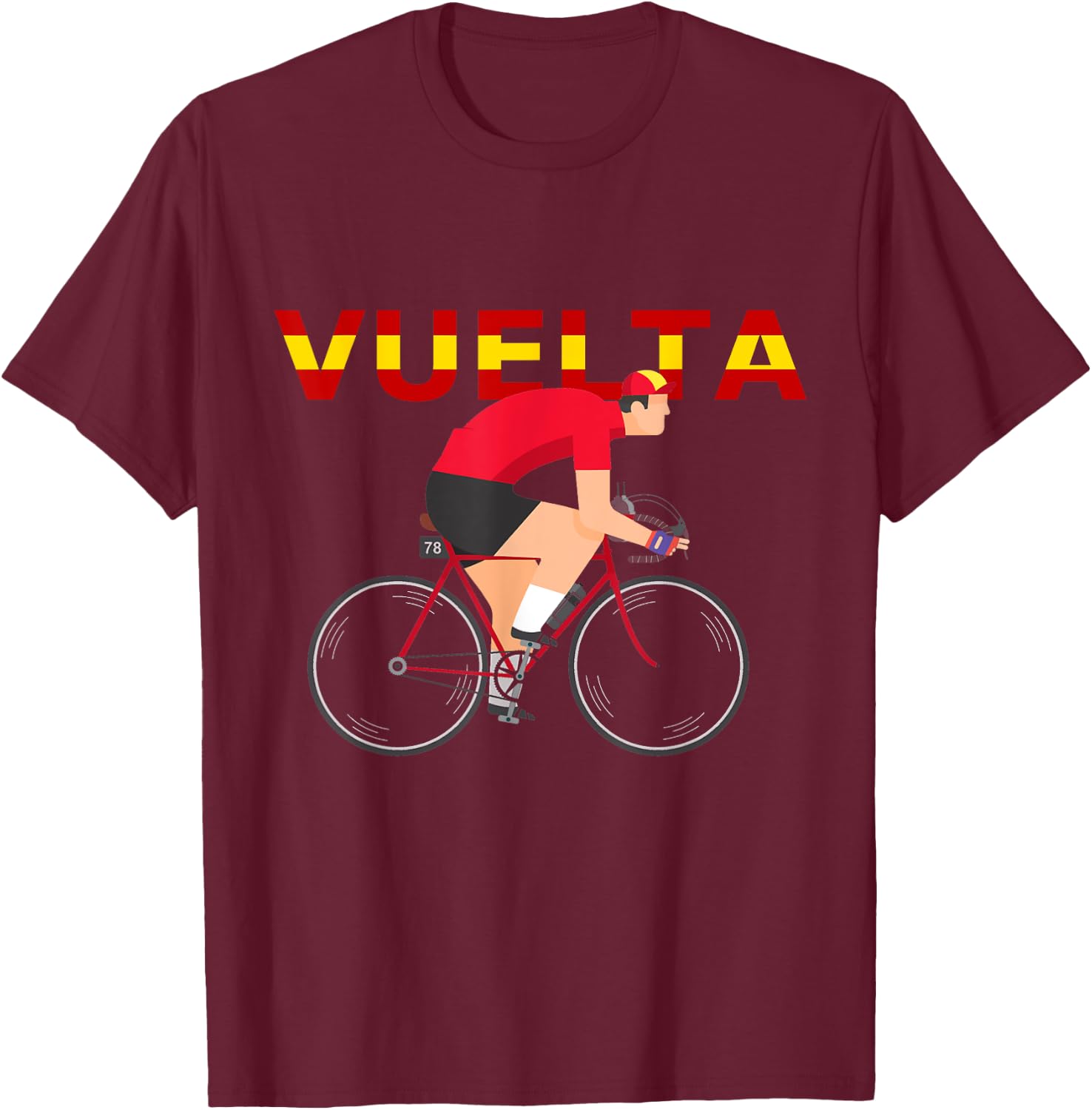 Red Jersey I Cycling I Biking I Spain I Espana T-Shirt - T-Shirt | Maroon