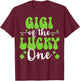 Gigi Of The Lucky One First Birthday St Patrick's Day T-Shirt - T-Shirt | Maroon