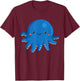 Kids Octopus Shirt Cute Girls and Boys Octopus T-Shirt - T-Shirt | Maroon