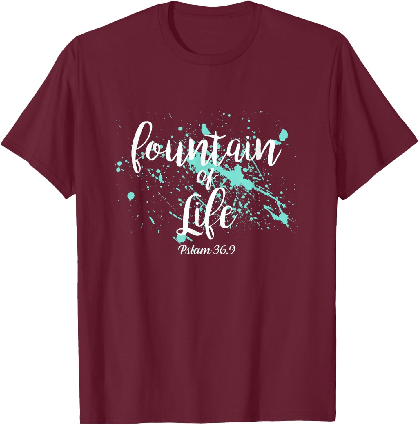 Firmly in faith through Jesus - Fountain of Life T-Shirt - T-Shirt | Maroon