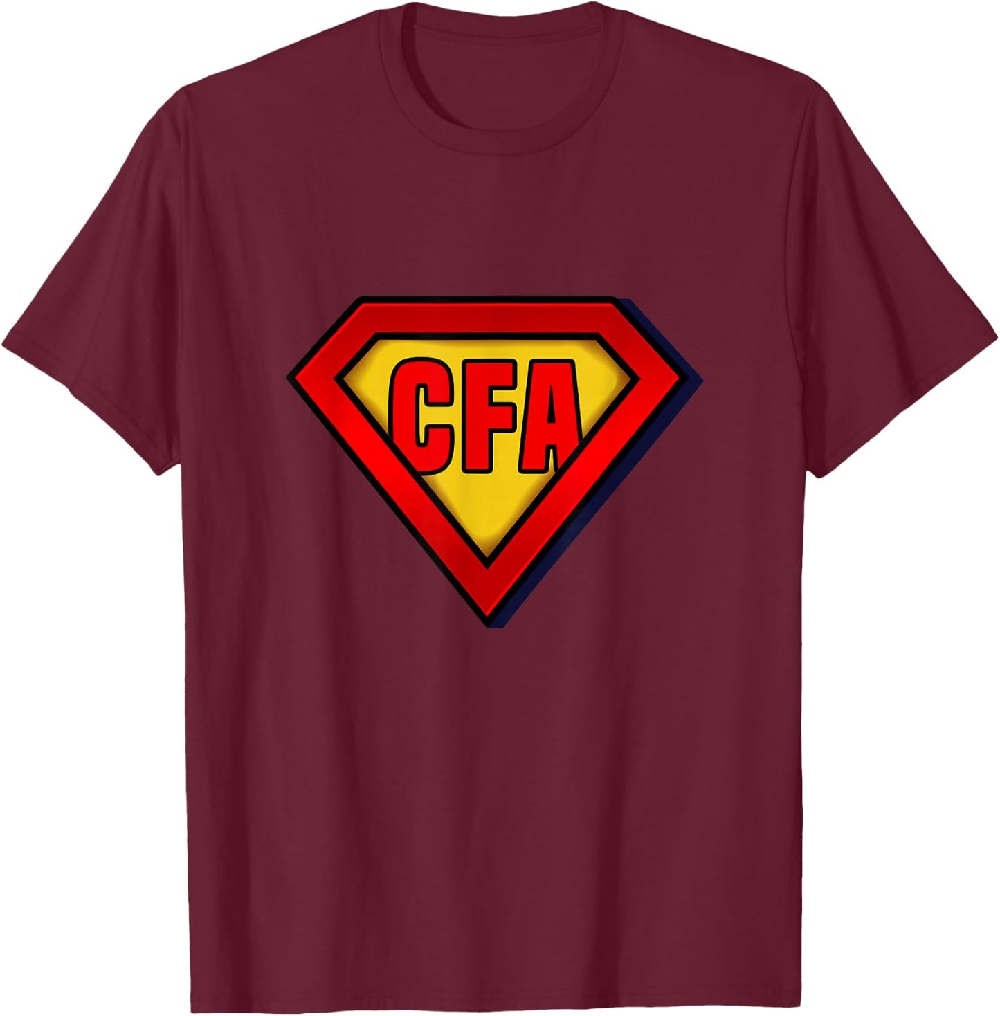 CFA Chartered Financial Analyst Superhero T-Shirt - T-Shirt | Maroon