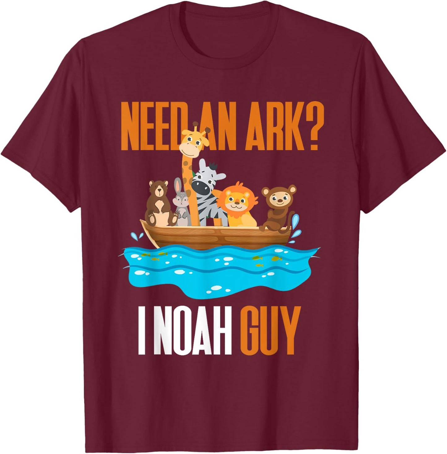 Need An Ark? I Noah Guy Pun Church Gift Kids T-Shirt - T-Shirt | Maroon