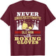 Never Underestimate An Old Man With Boxing Gloves - Boxer T-Shirt - T-Shirt | Maroon