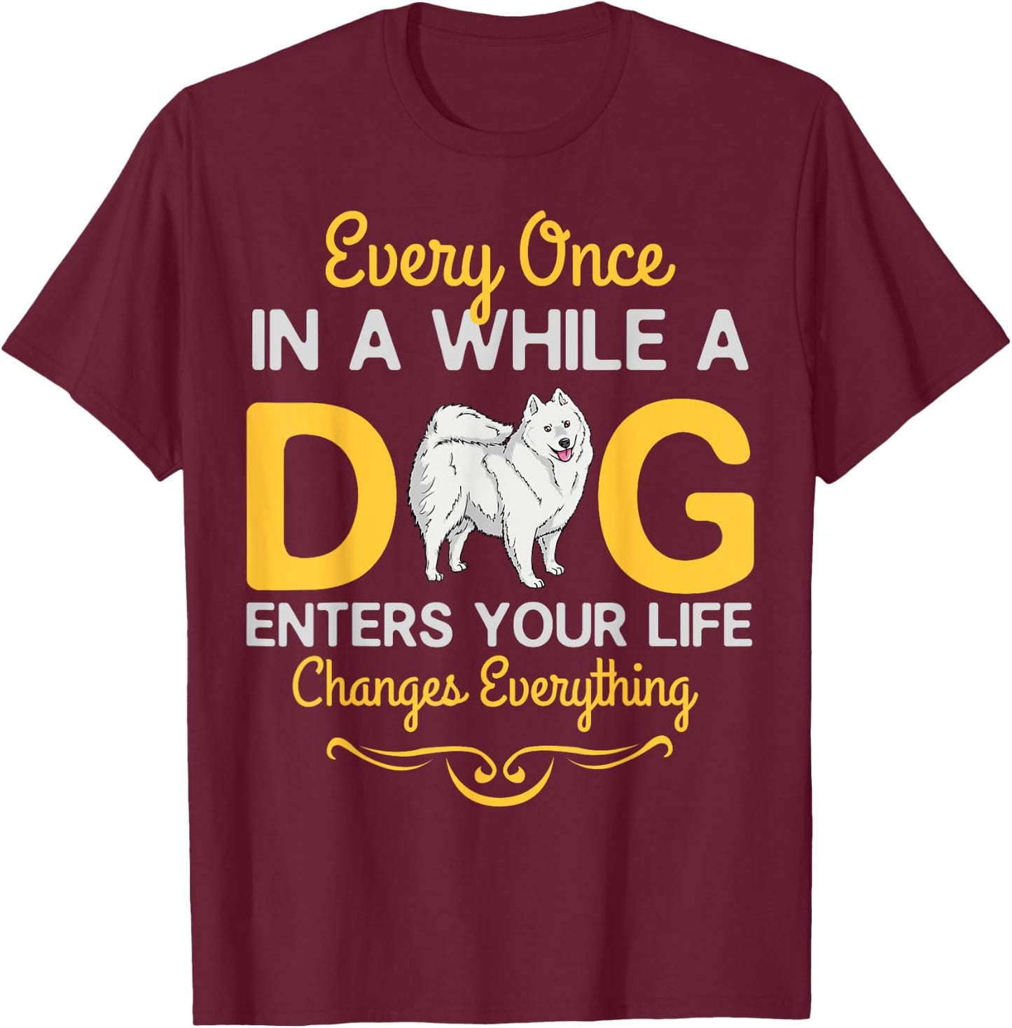 American Eskimo Dog Puppies Owner Lover Women Girls Kids T-Shirt - T-Shirt | Maroon