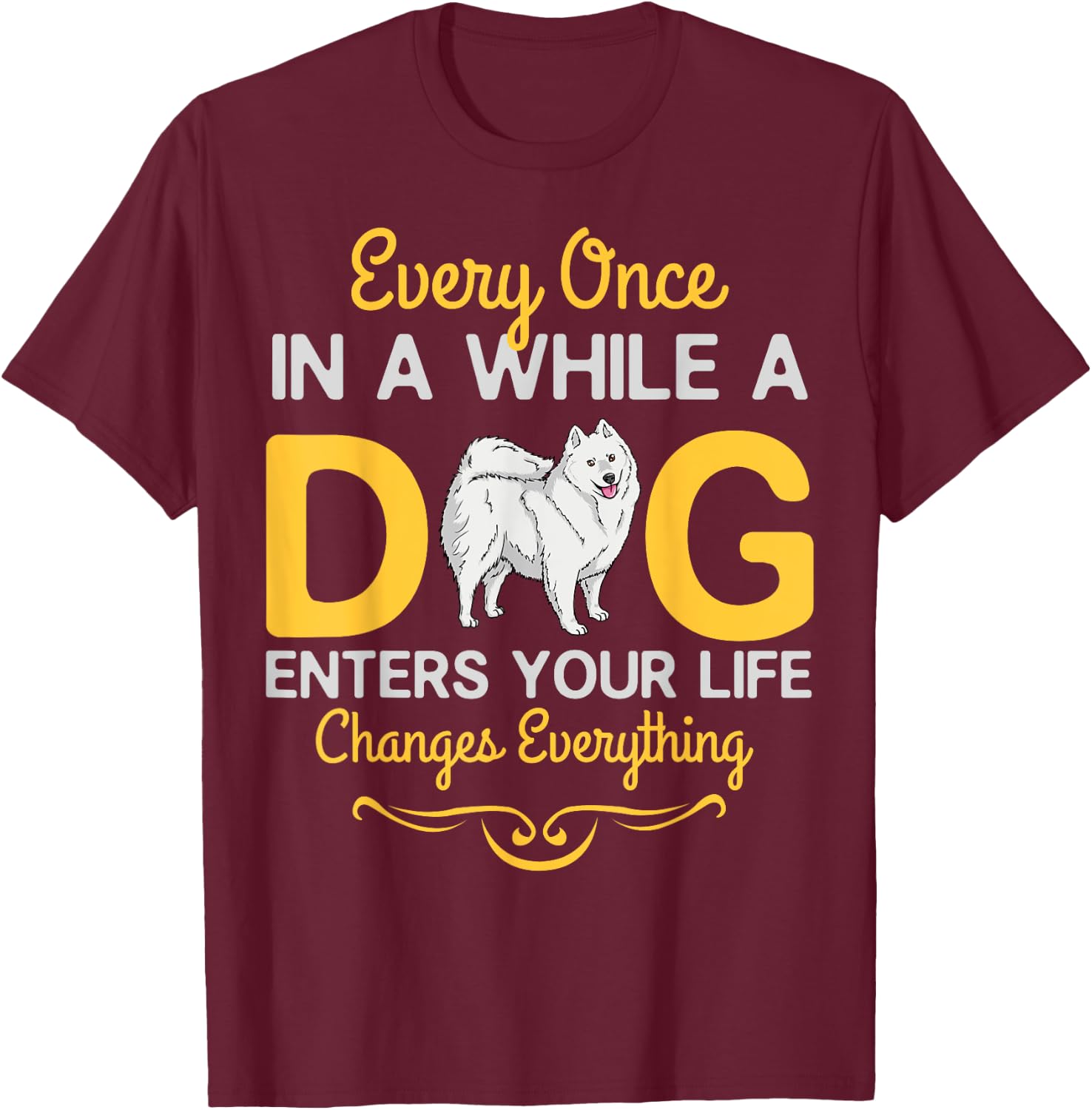 American Eskimo Dog Puppies Owner Lover Women Girls Kids T-Shirt - T-Shirt | Maroon