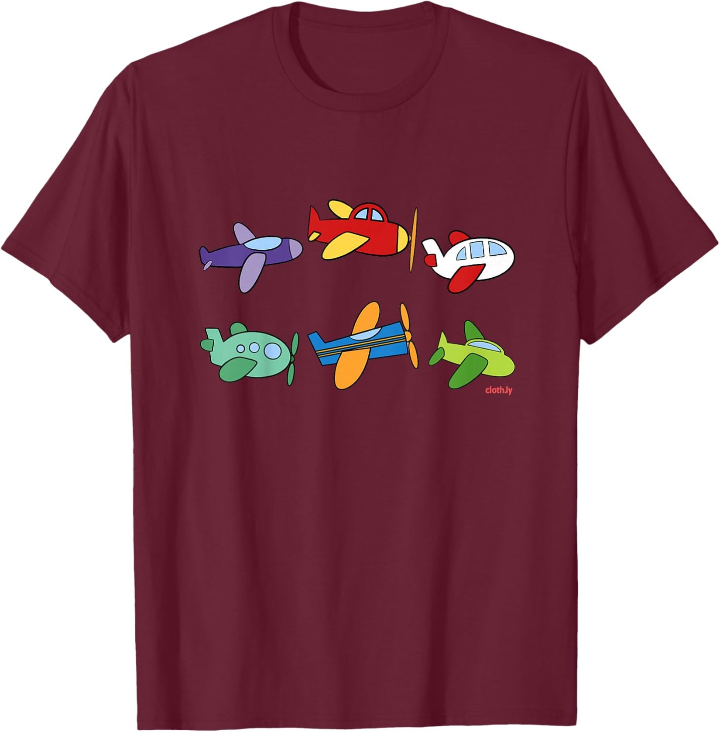 Types of Airplanes Boys Planes Future Pilot T-Shirt - T-Shirt | Maroon