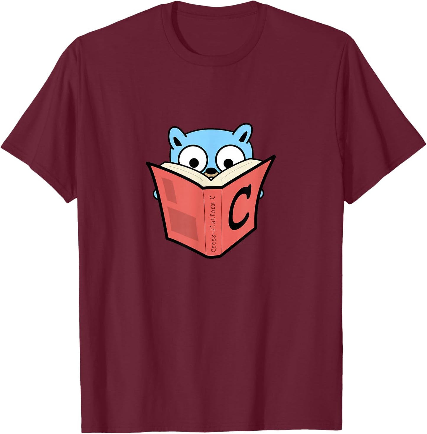 Go Developer golang cross platform c gopher T-Shirt - T-Shirt | Maroon