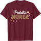 Pediatric Nurse Leopard Print Stethoscope Heart Nursing T-Shirt - T-Shirt | Maroon