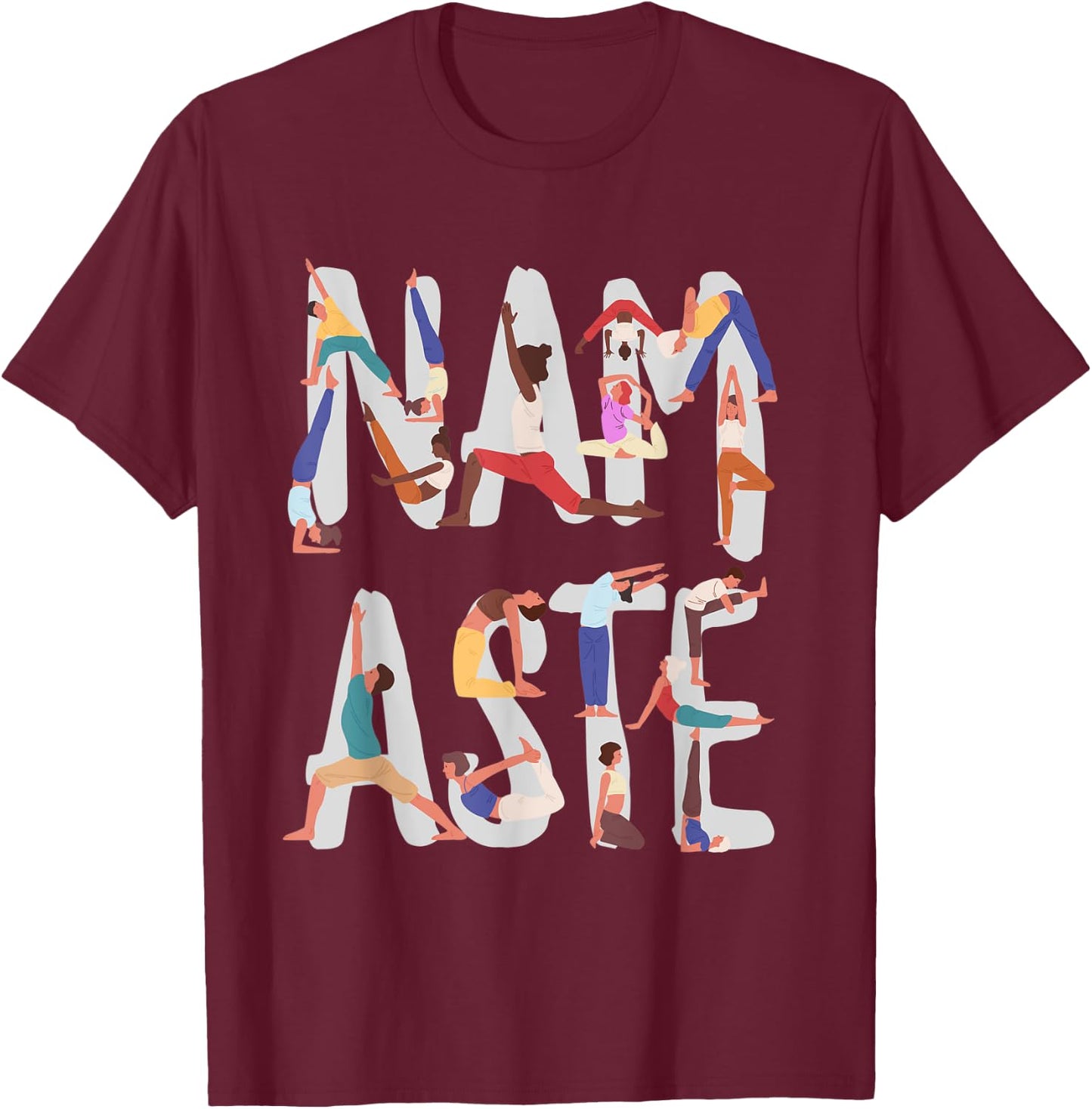 Namaste Yoga, Yogalicious tops, Namaste yoga pose T-Shirt - T-Shirt | Maroon