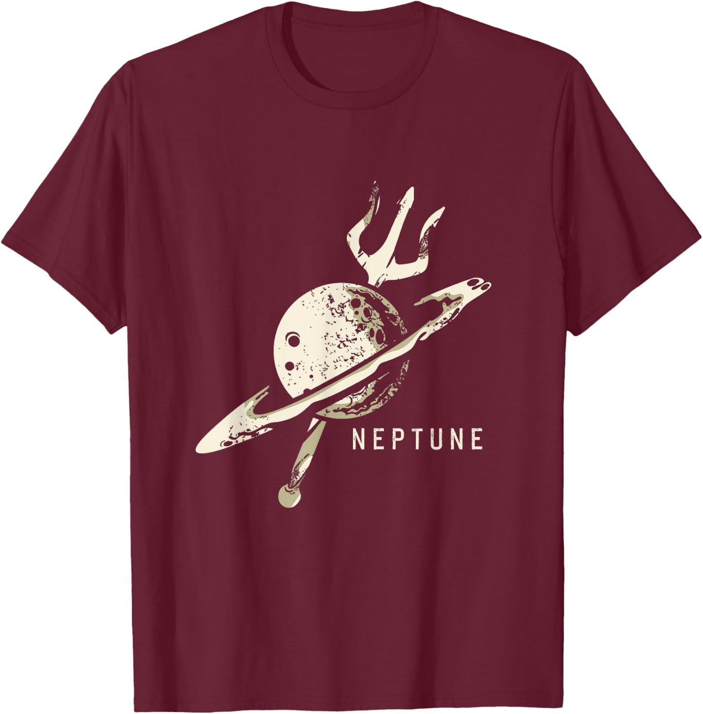King Neptune Planet Space Explorer Galaxy Astronaut T-Shirt - T-Shirt | Maroon