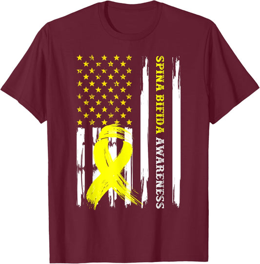 Spina Bifida Awareness For Parents Brother Mother Dad Nephew T-Shirt - T-Shirt | Maroon