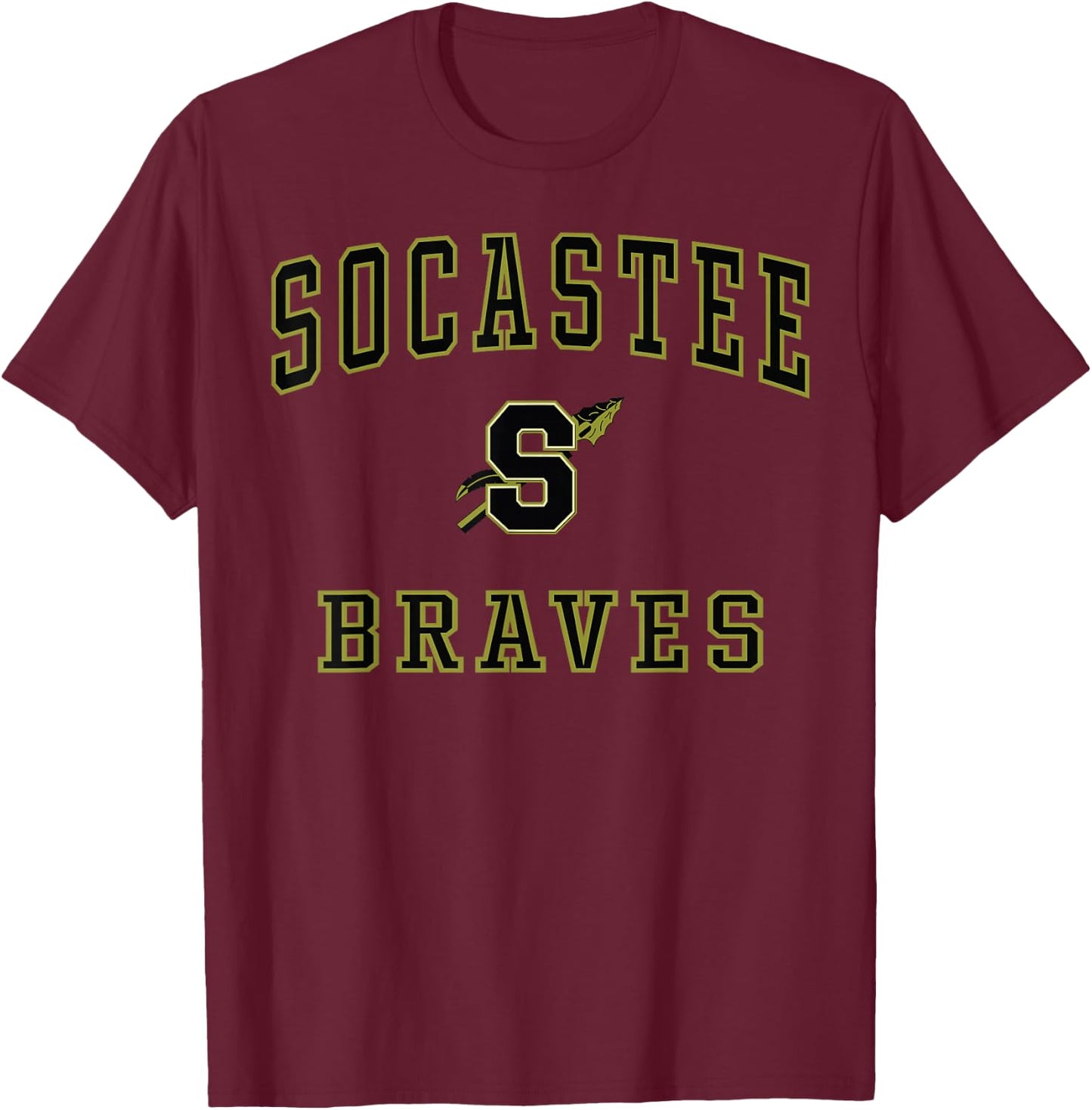 Socastee High School Braves C1 T-Shirt - T-Shirt | Maroon
