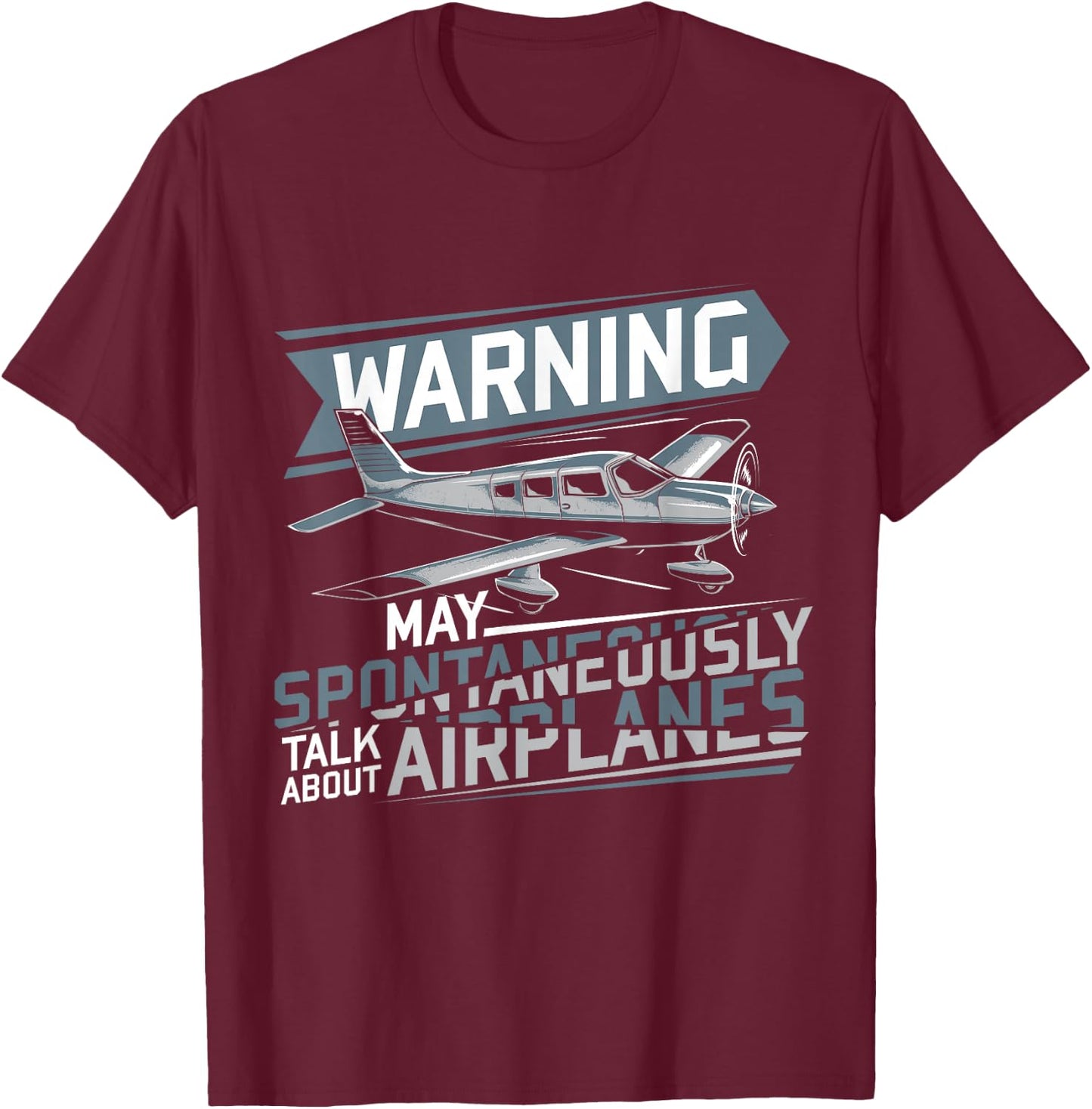 Gift Aeroplane Lover Hobby Pilot T-Shirt - T-Shirt | Maroon