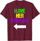 I Love Her King Cake Mardi Gras Funny Masquerade Party T-Shirt - T-Shirt | Maroon