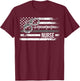 Correctional Nurse American Flag Corrections Nursing T-Shirt - T-Shirt | Maroon