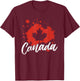 Canadian Pride Maple Leaf Women Men Gift Canada T-Shirt - T-Shirt | Maroon