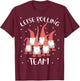 Lefse Rolling Team God Jul Gnome Tomte Xmas Santa Christmas T-Shirt - T-Shirt | Maroon