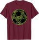 Green Camo Camouflage Soccer Ball T-Shirt - T-Shirt | Maroon
