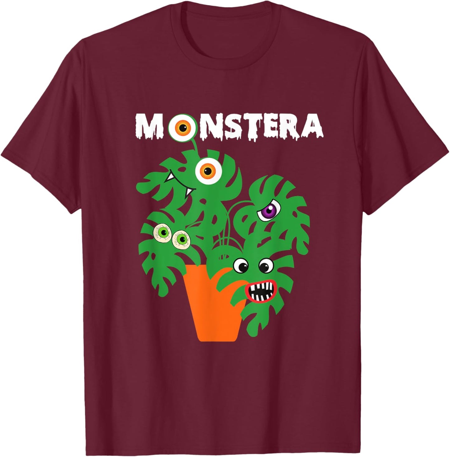 Monstera Halloween Plant Lady or Dad Lazy Costume T-Shirt - T-Shirt | Maroon