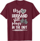 Race Wife Of A Racer Wife Funny Racing Wife T-Shirt - T-Shirt | Maroon