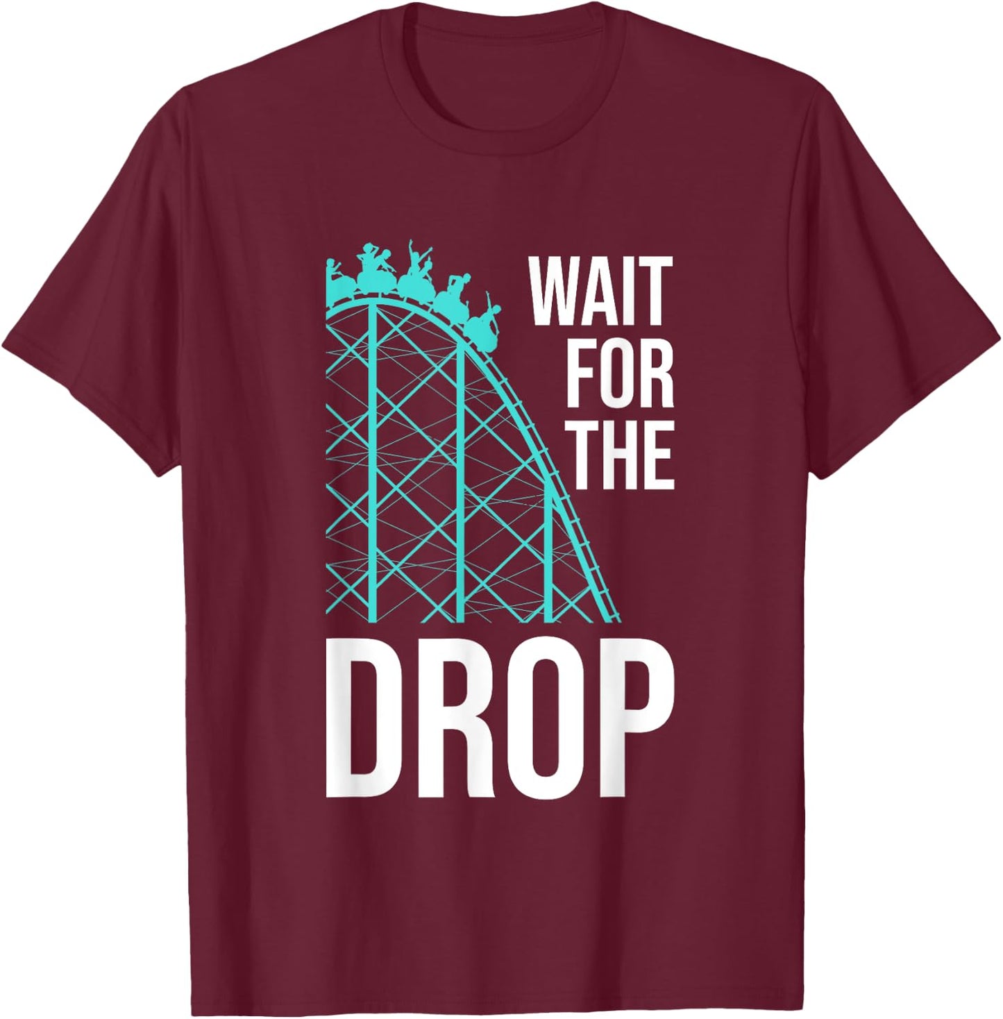 Funny Roller Coaster Designs Kids Boys Girls Amusement Park T-Shirt - T-Shirt | Maroon