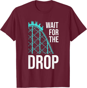 Funny Roller Coaster Designs Kids Boys Girls Amusement Park T-Shirt - T-Shirt | Maroon