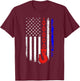 Tow Truck Driver American Flag 4th of July Patriotic USA T-Shirt - T-Shirt | Maroon