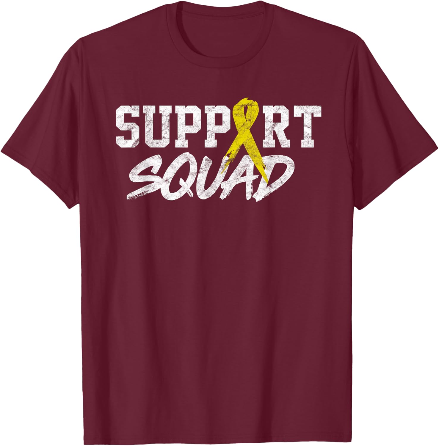 Sarcoma Awareness Month Support Squad Bone Cancer T-Shirt - T-Shirt | Maroon