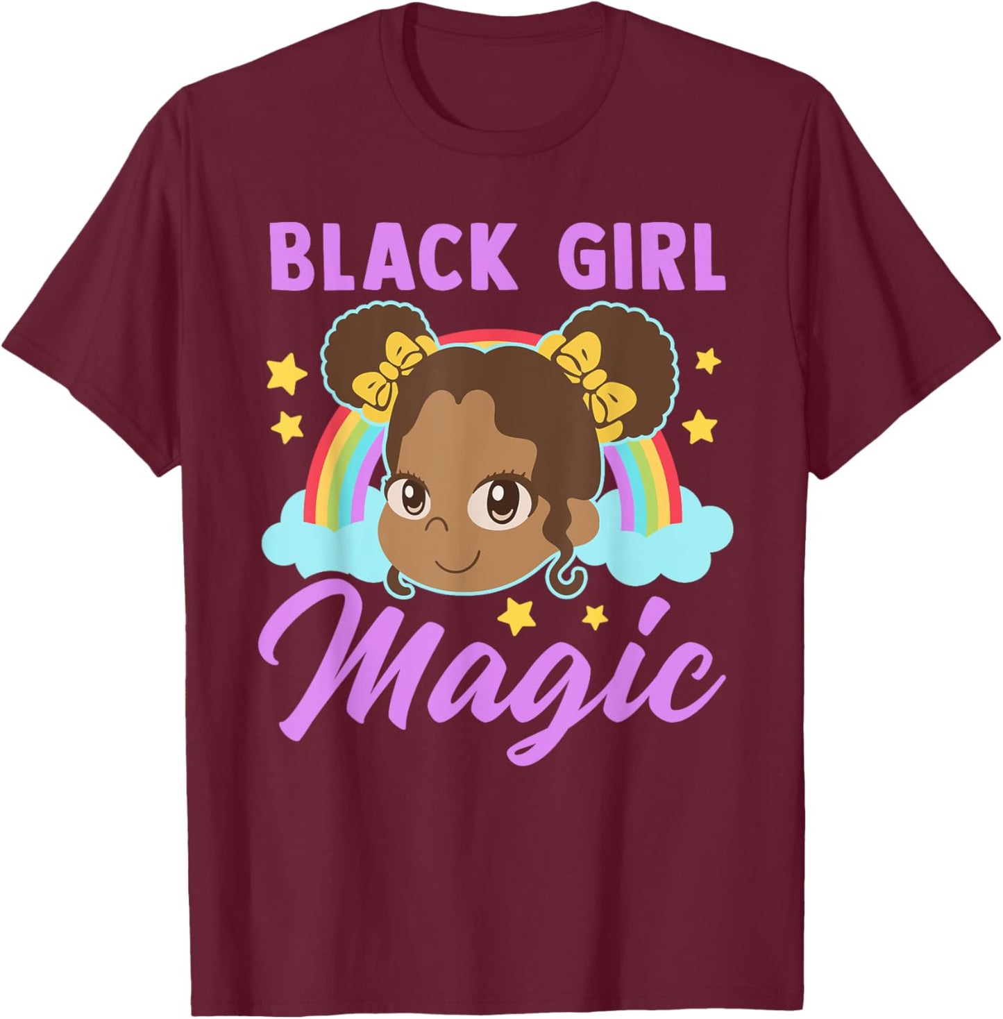 Black Girl Magic African American Melanin Kids Toddler Gifts Small T-Shirt - T-Shirt | Maroon