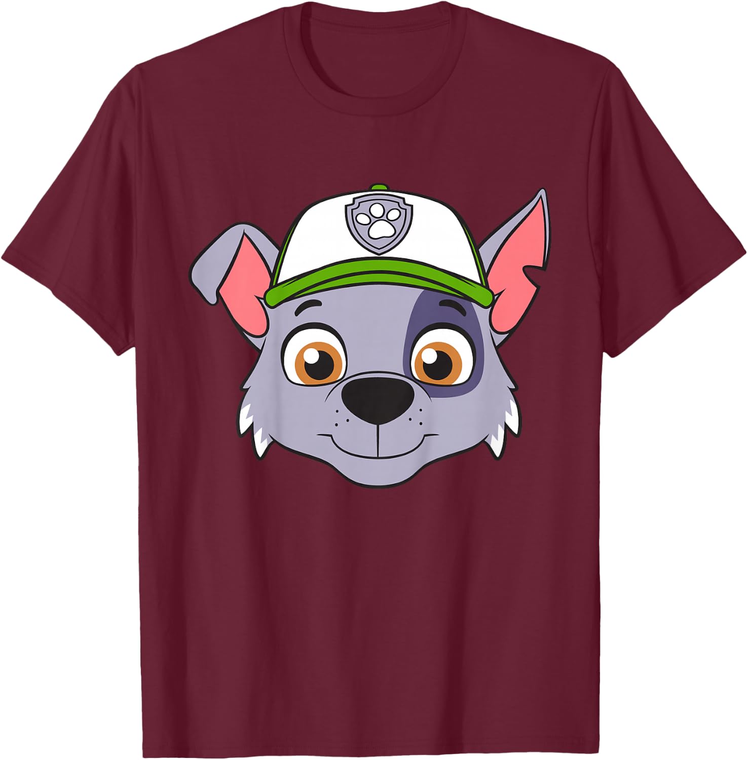 Kids PAW Patrol Large Rocky Character T-Shirt - T-Shirt | Maroon