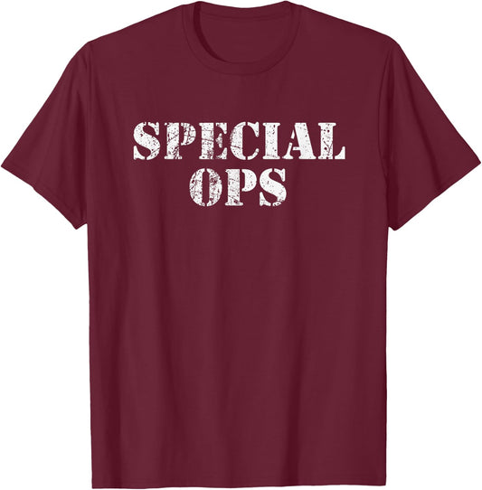 Special-Ops Classic USA Military Retro T-Shirt - T-Shirt | Maroon