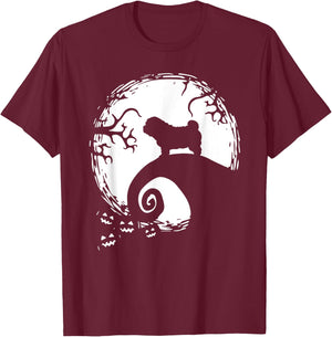 Shar Pei Moon Halloween T-Shirt - T-Shirt | Maroon
