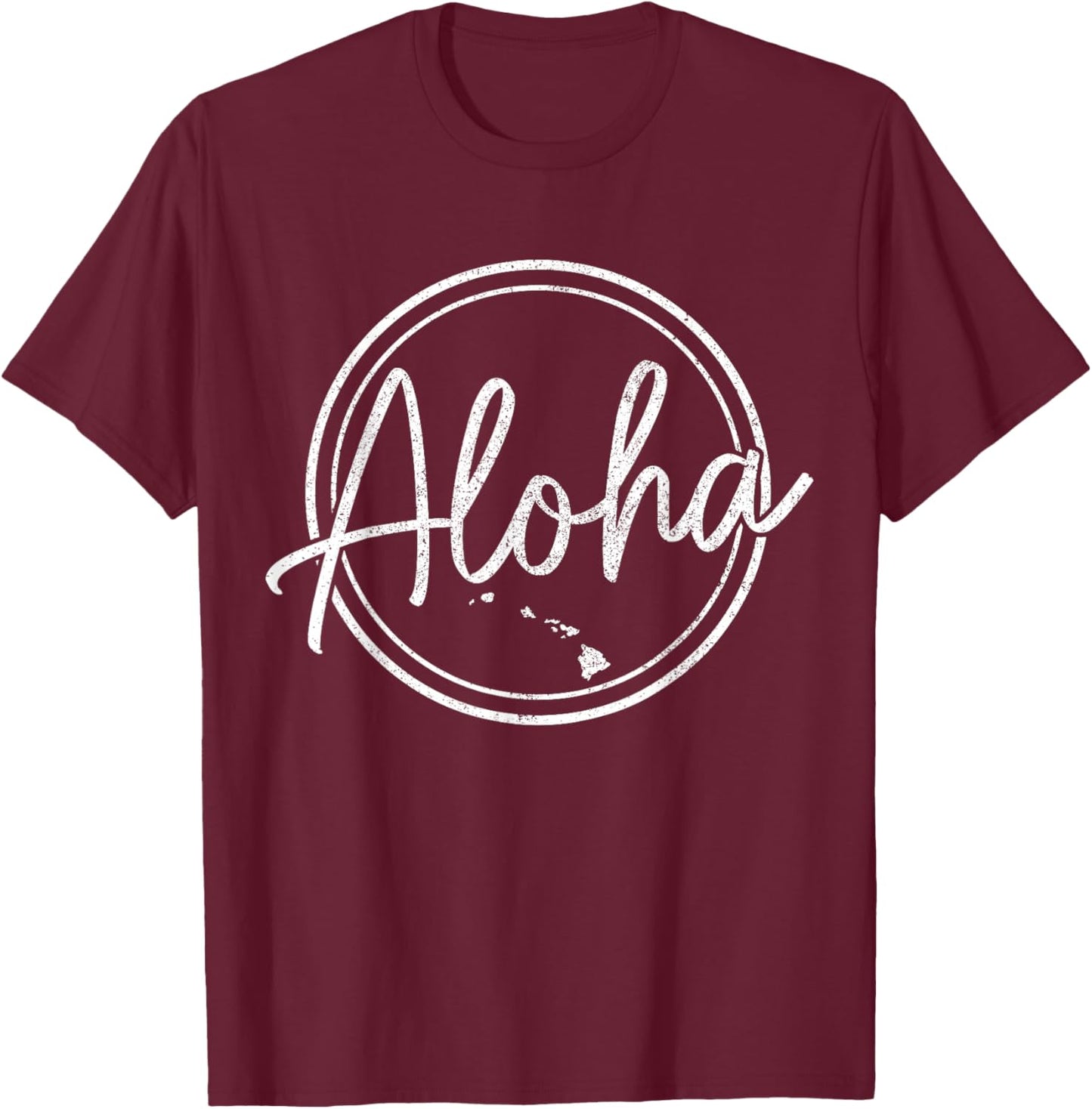 Hawaii Aloha Hawaiian Islands Surfer Souvenir T-Shirt - T-Shirt | Maroon