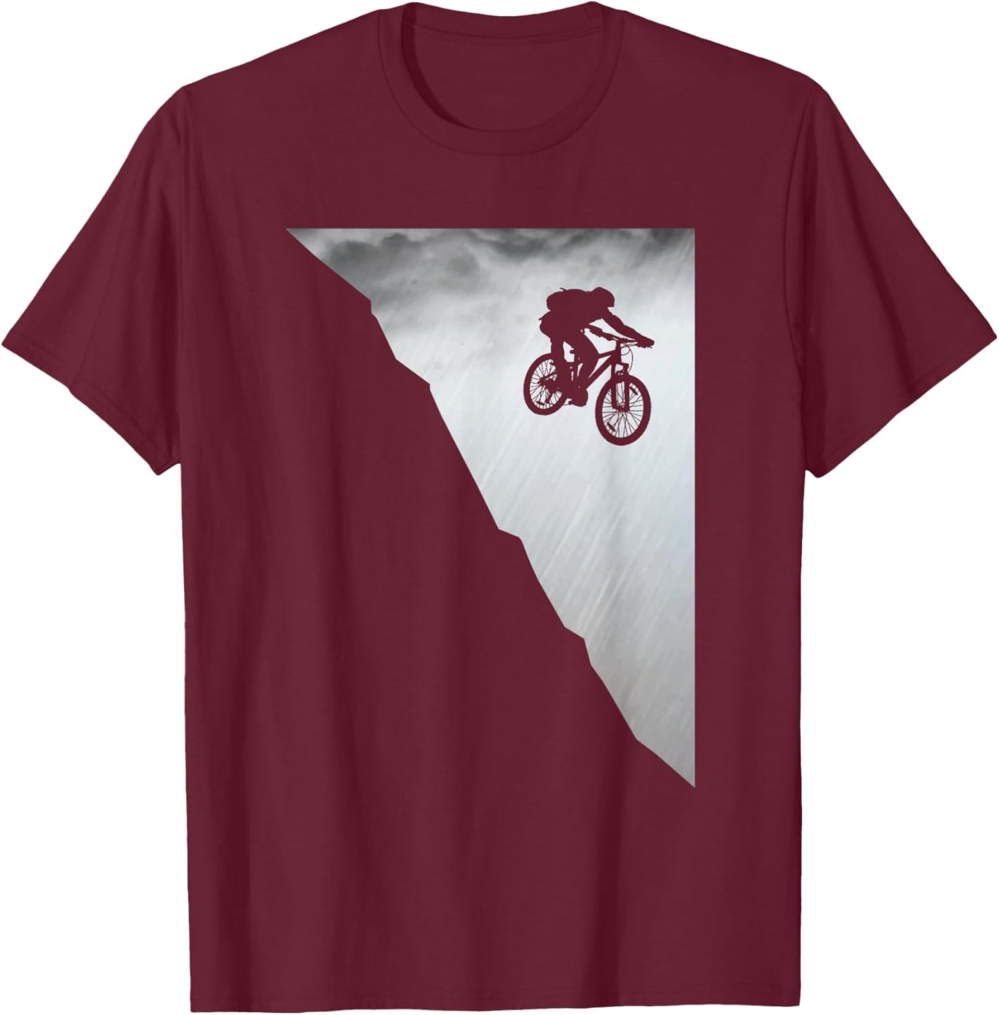 Mountain Bike Downhill Vintage MTB Downhill Bicycle Gift T-Shirt - T-Shirt | Maroon