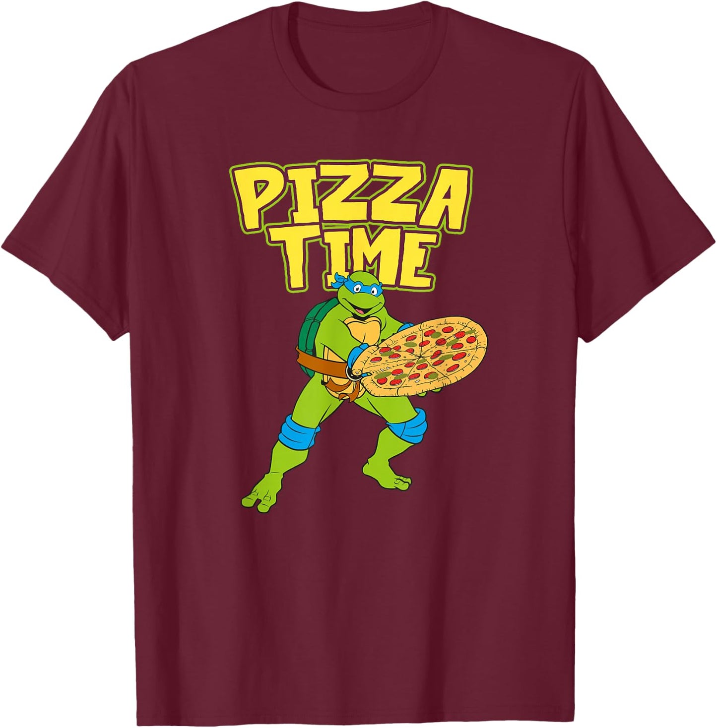 Leonardo - Pizza Time T-Shirt - T-Shirt | Maroon