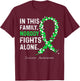 Scoliosis Awareness In This Family Nobody Fights Alone T-Shirt - T-Shirt | Maroon