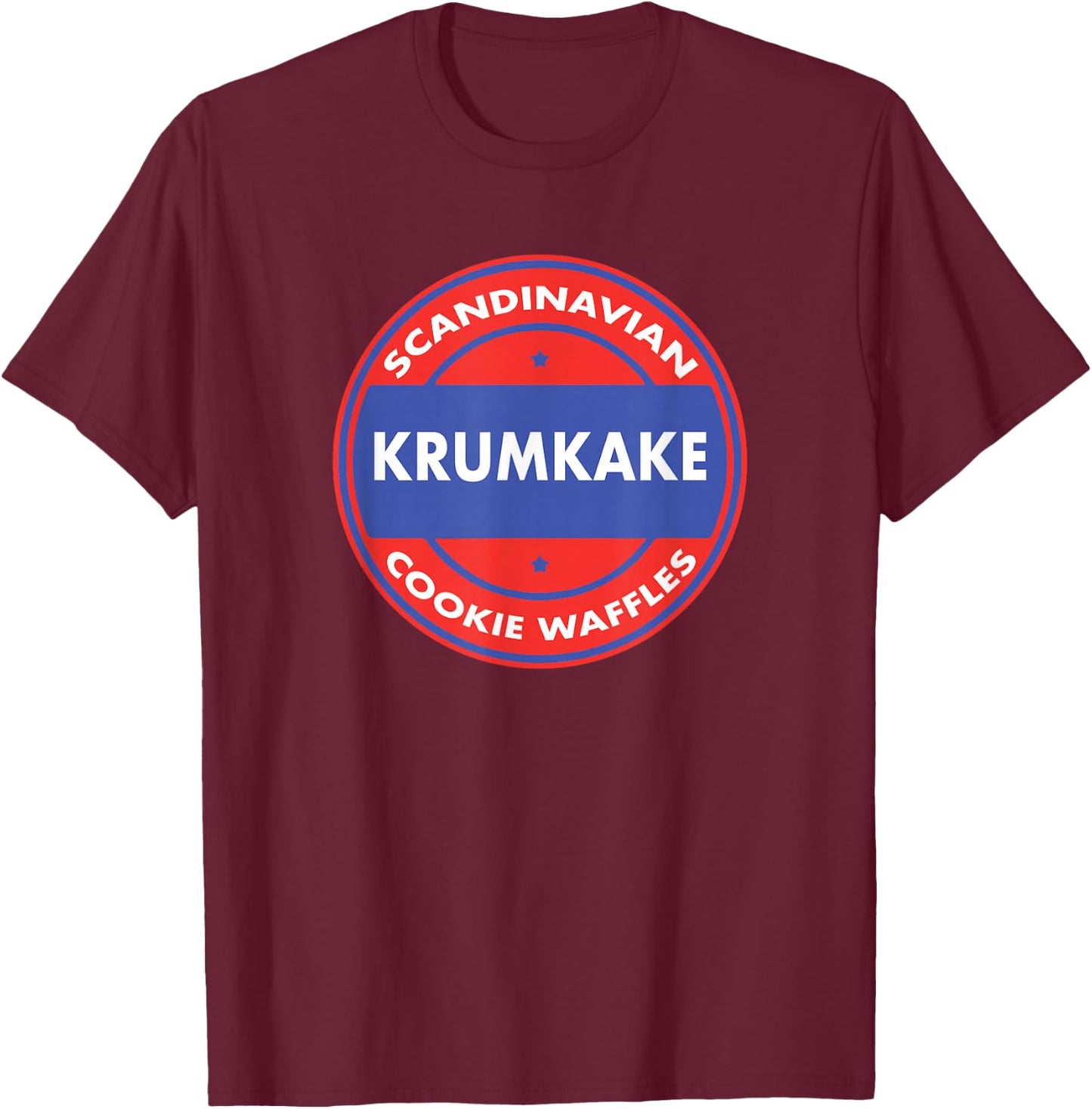 Funny Krumkake Waffle Cookie Shirt T-Shirt - T-Shirt | Maroon