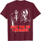 Men Just The Tip I Promise - Horror skeleton skull Halloween T-Shirt - T-Shirt | Maroon