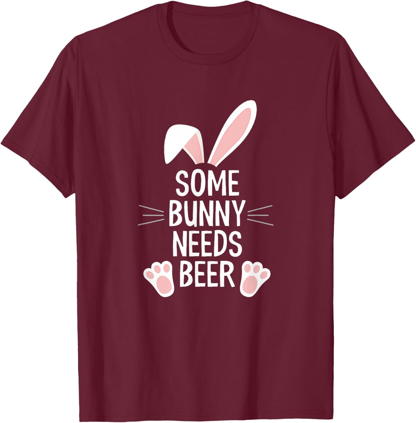 Some bunny needs beer T-Shirt - T-Shirt | Maroon