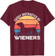 Easily Distracted By Wieners Funny Dog Lover T-Shirt - T-Shirt | Maroon