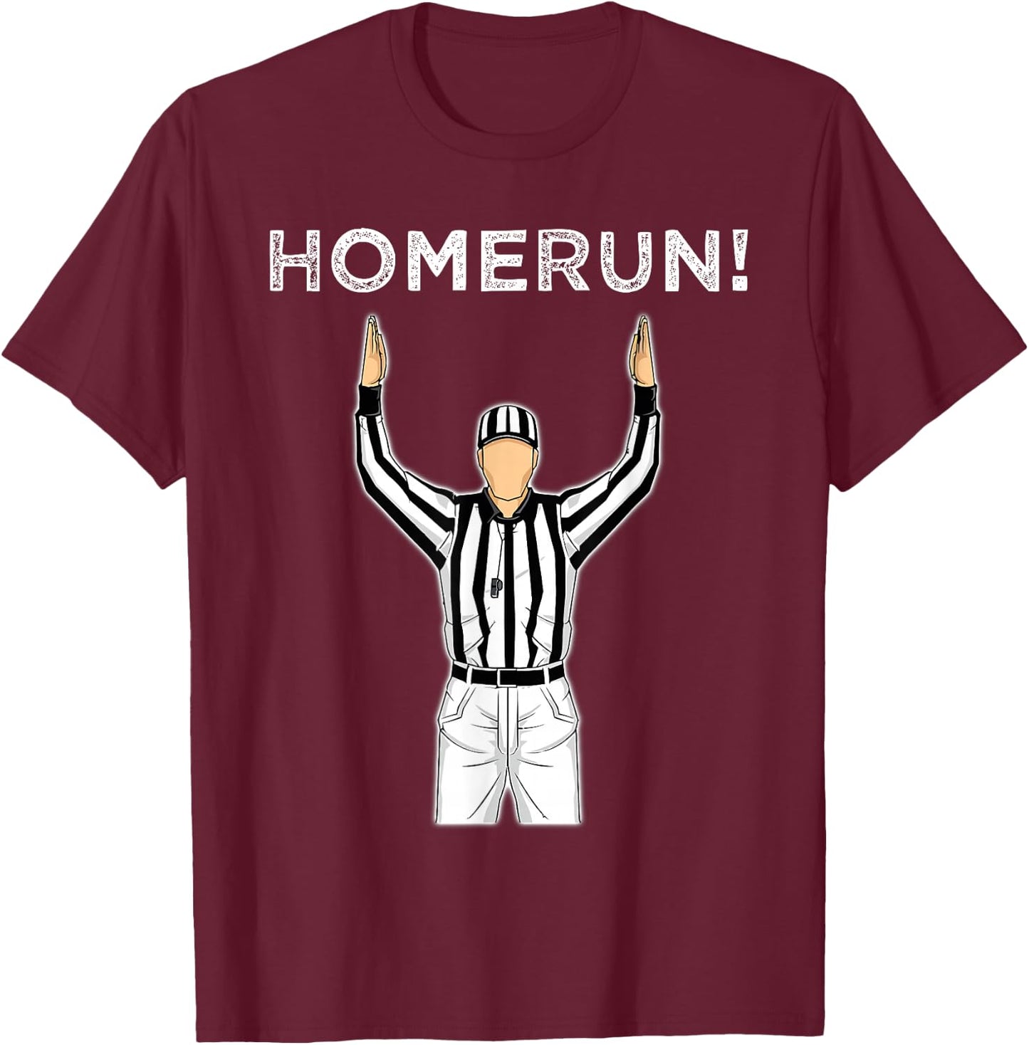 Funny HomeRun Baseball Football Mash Up T-Shirt - T-Shirt | Maroon