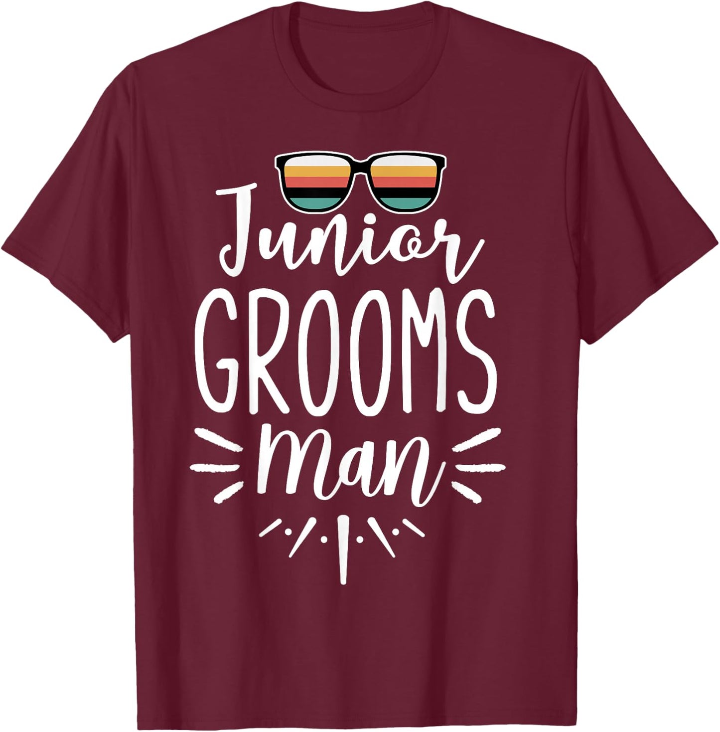 Junior Groomsman Bachelor Party Wedding Party T-Shirt - T-Shirt | Maroon