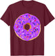 Purple Donut Costume Funny Food Couples Halloween Party BFFs T-Shirt - T-Shirt | Maroon