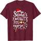 Merry Christmas Nurse Crew RN Santa's Favorite PCU Nurse T-Shirt - T-Shirt | Maroon