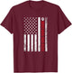 Best Dog Dad Ever American Flag T-Shirt - T-Shirt | Maroon
